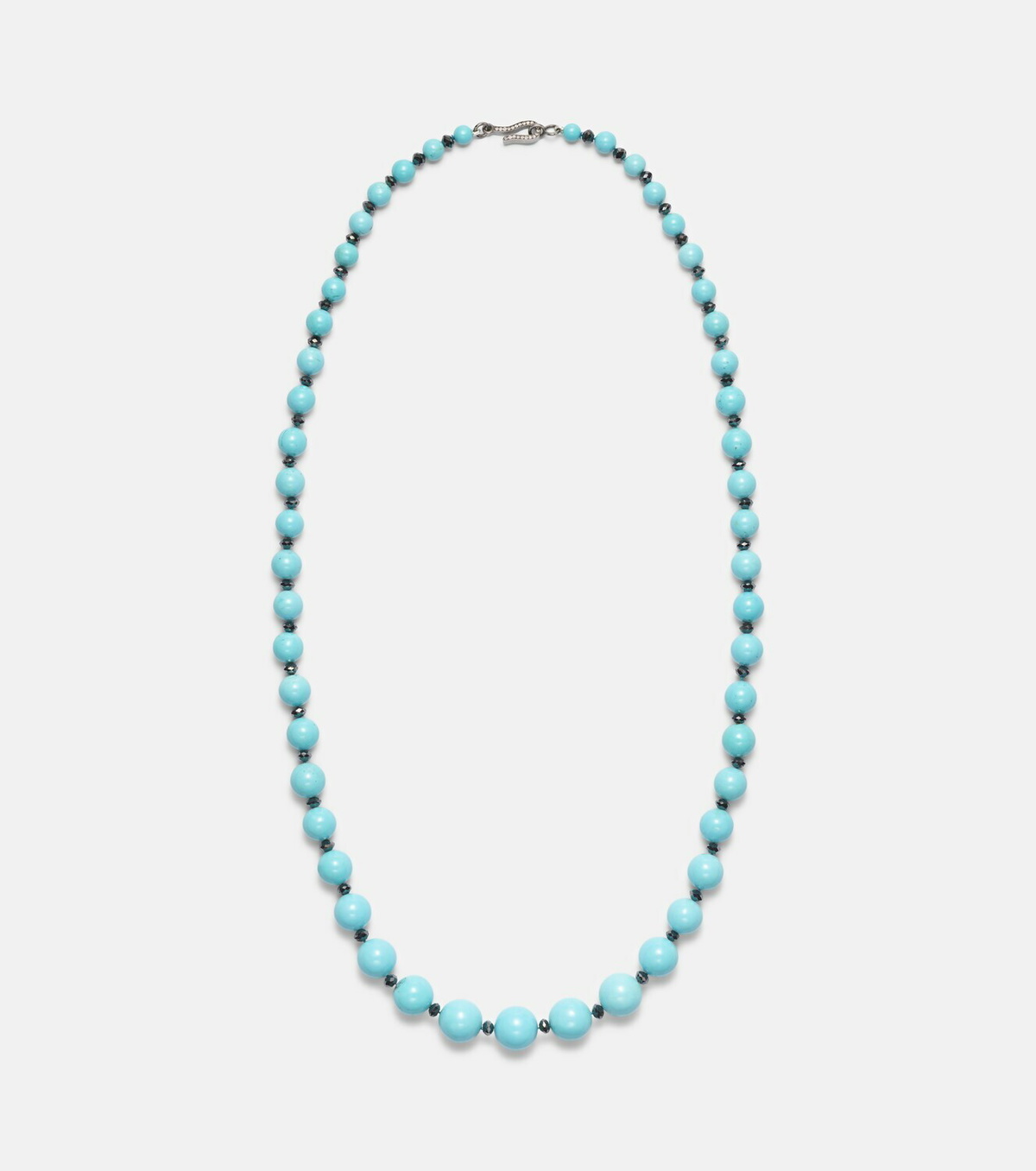 Ileana Makri Beaded necklace with turquoise and diamonds