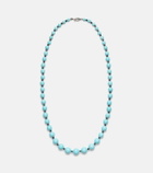 Ileana Makri Beaded necklace with turquoise and diamonds