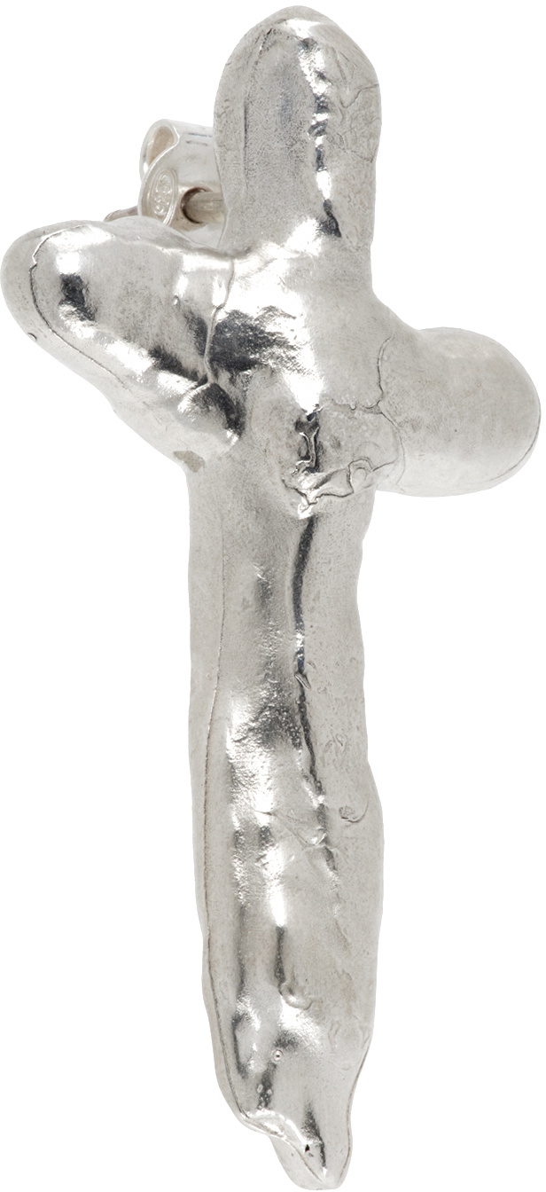 Serapis Silver Ocean Cross 2 Single Earring