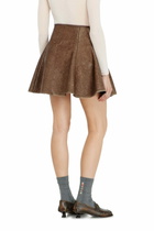 Diesel Flared miniskirt in bonded material - Skirts Womens in Brown
