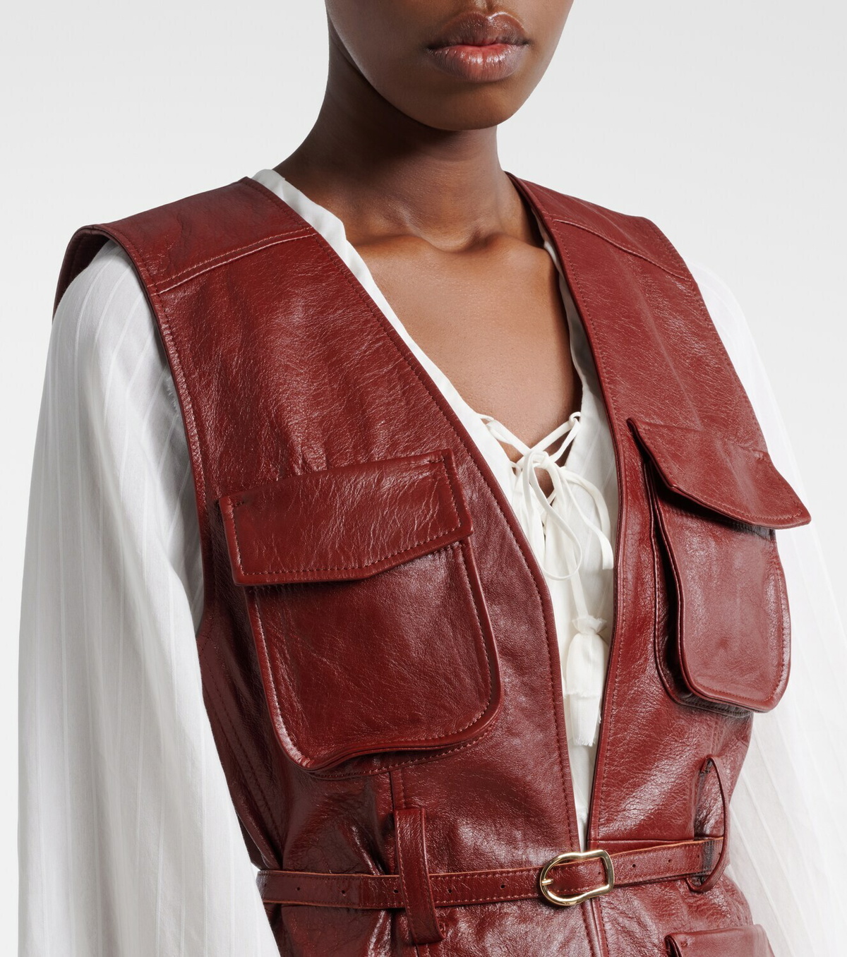 Dorothee Schumacher Broken Shine leather vest