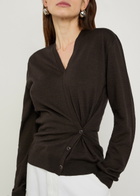 Lemaire Twisted Knit Jumper Dark Brown