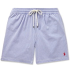 Polo Ralph Lauren - Traveler Mid-Length Striped Seersucker Swim Shorts - Blue