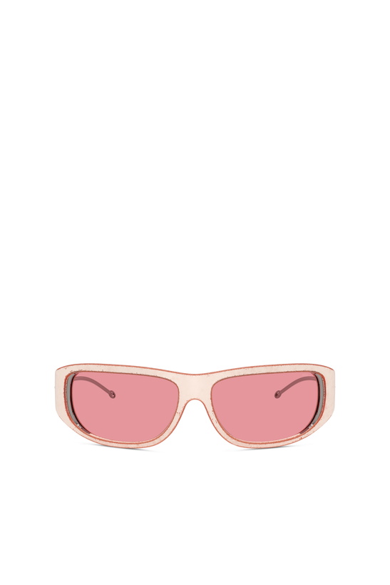 Photo: Diesel Wraparound style sunglasses - Sunglasses - Unisex - Pink