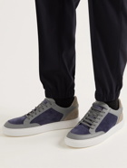 Brunello Cucinelli - Leather and Suede Sneakers - Blue