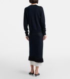 Bottega Veneta Knitted silk midi skirt