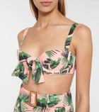 Alexandra Miro Clara palm-print bikini top