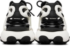 BALMAIN Black & White Leather Unicorn Low-Top Sneakers