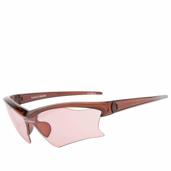 Photo: Le Specs x No Problemo Pluto Sunglasses in Tobacco/Pink Tint 