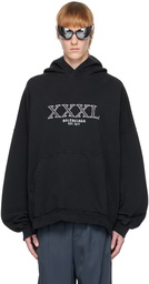 Balenciaga Black XXXL Large Fit Hoodie