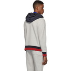 Moncler Grey Striped Hoodie