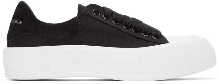 Photo: Alexander McQueen Black & White Deck Plimsoll Sneakers