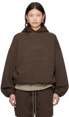 Fear of God ESSENTIALS Brown Bonded Hoodie