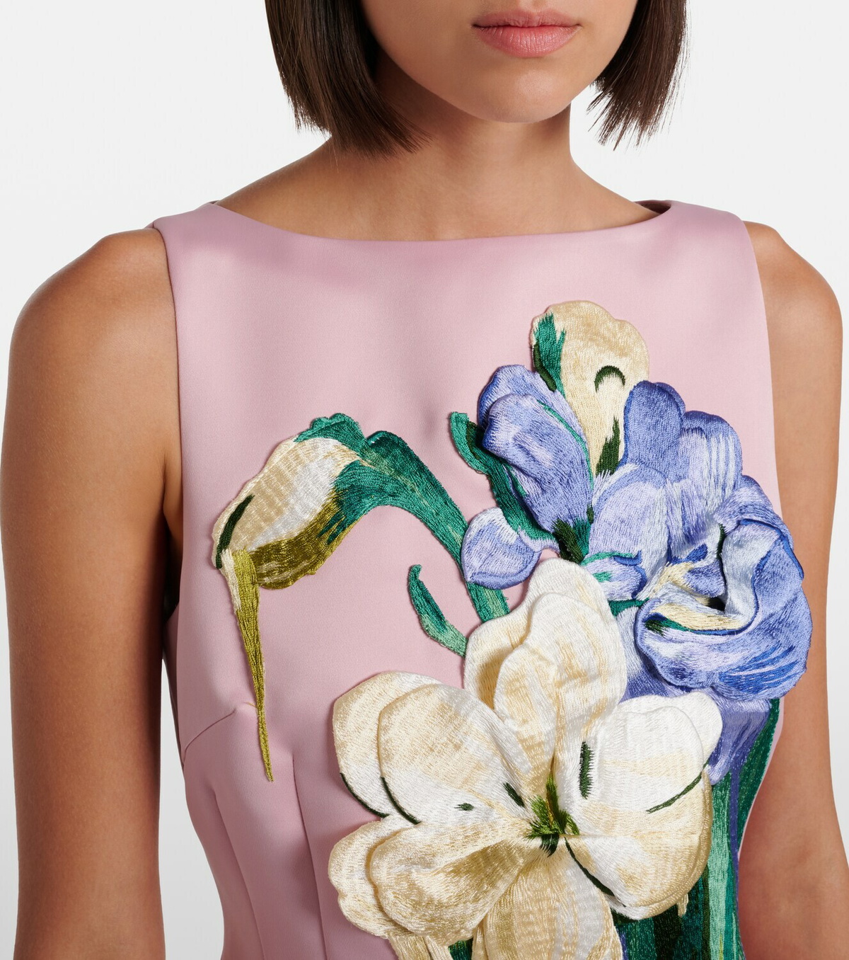 Leo Lin Ali floral-appliqué minidress