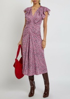 Isabel Marant Lindsay Floral-print Woven Midi Dress Pink