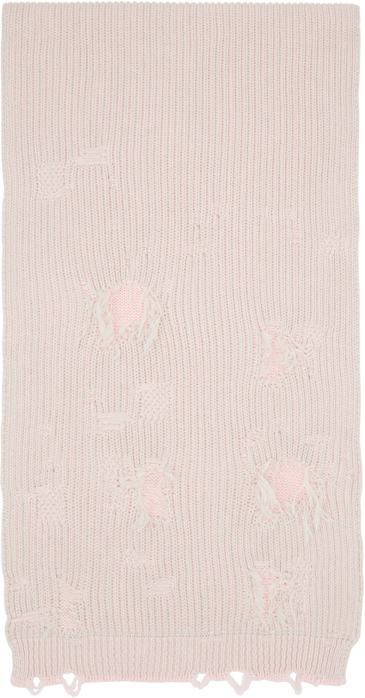 MM6 Maison Margiela Gray & Pink Amended Optical Ribs Scarf