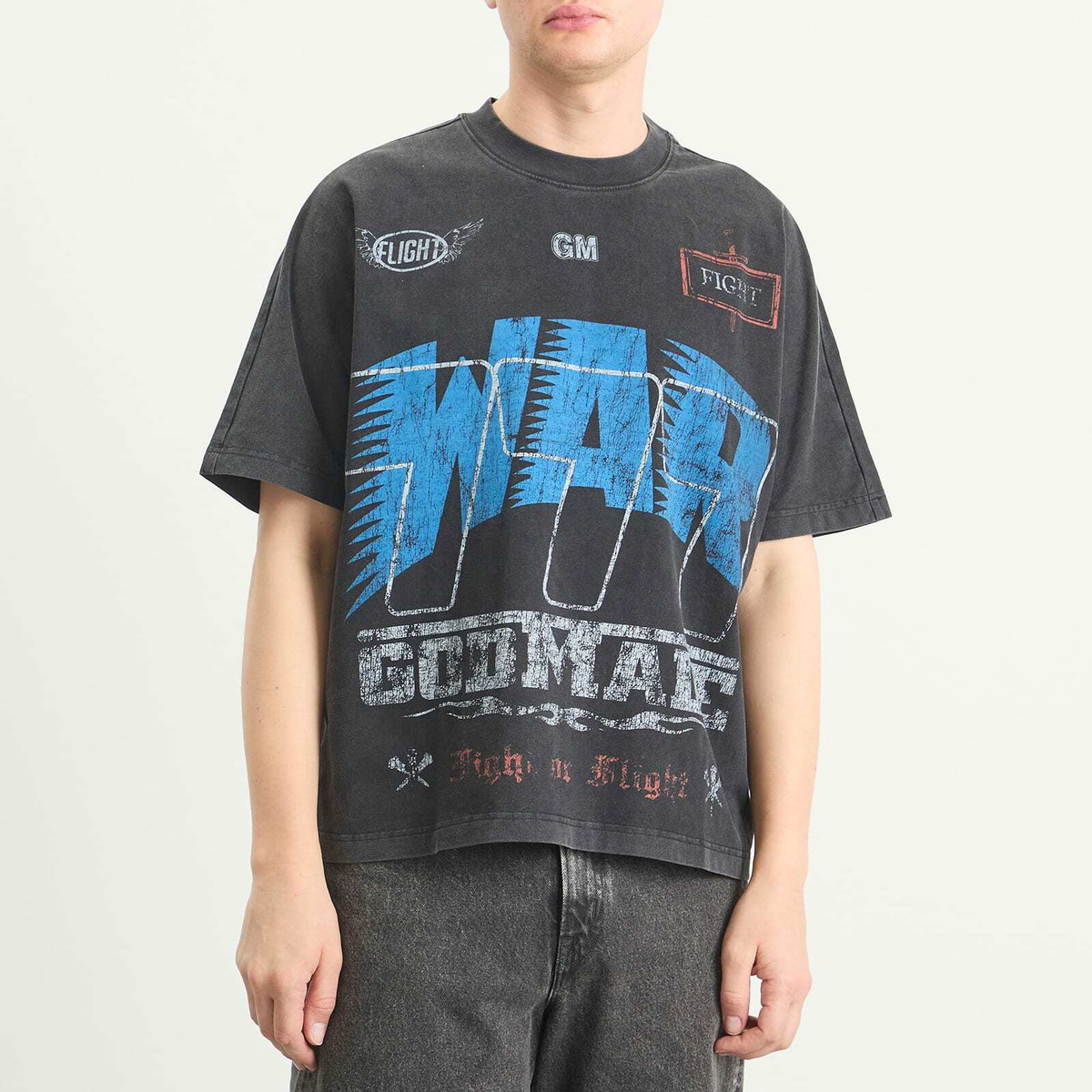God Made Men's War T-Shirt in Black
