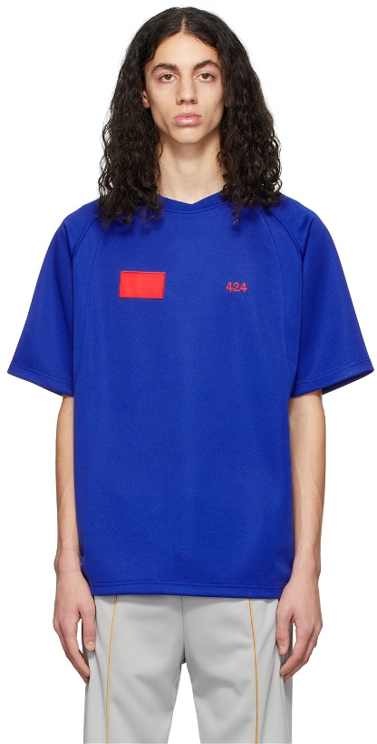Photo: 424 Blue Square Logo T-Shirt