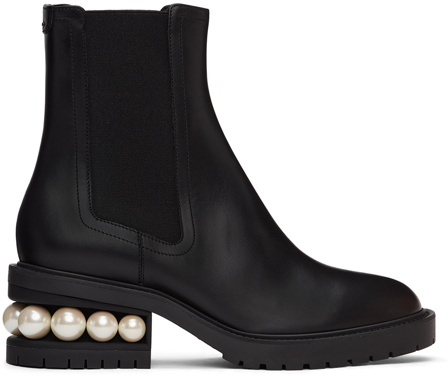 Nicholas Kirkwood Women's Casati Faux Shearling Imitation Pearl Chelsea  Boots