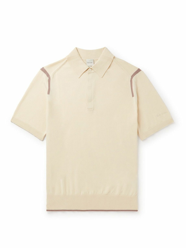 Photo: Paul Smith - Two-Tone Cotton Polo Shirt - Neutrals