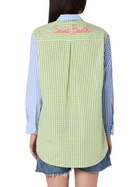 MC2 Saint Barth Woman Cotton Shirt Brigitte With Multicolor Vichy Print And Saint Barth Embroidery
