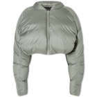 Entire Studios Women's Cropped Pillow Bomber Jacket in Moss