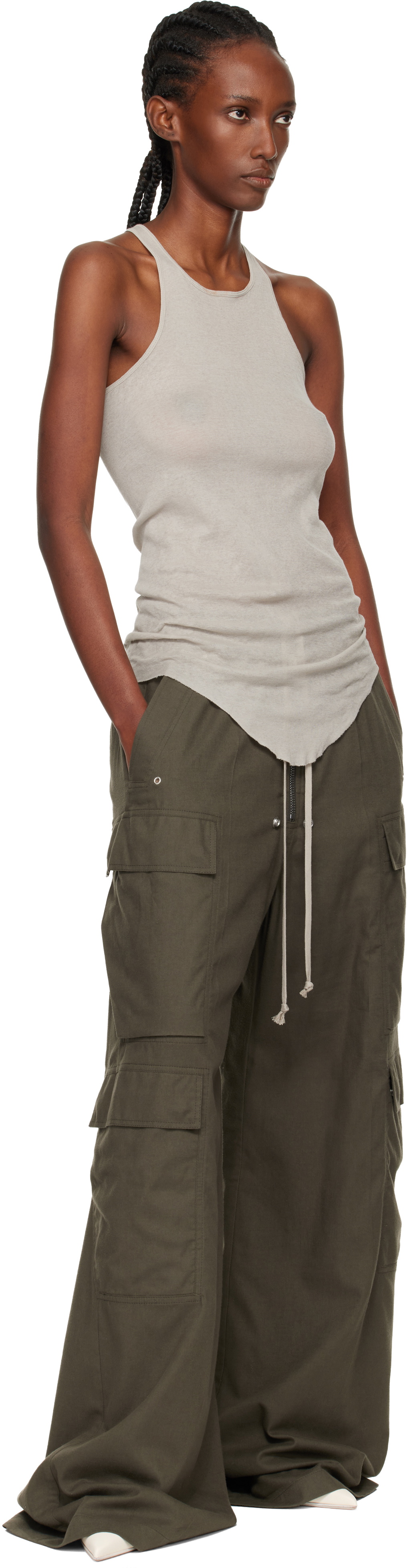 Rick Owens Off-White Concordians Basic Rib Tank Top