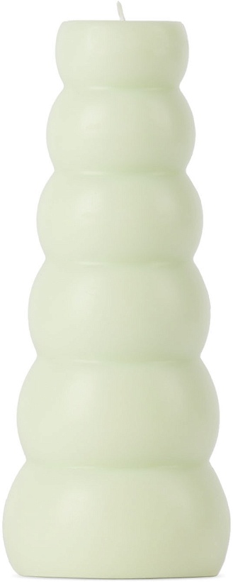Photo: soft-geometry Green Tall Gola Candle