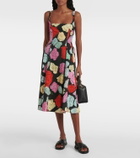 Marni Floral cotton poplin midi dress