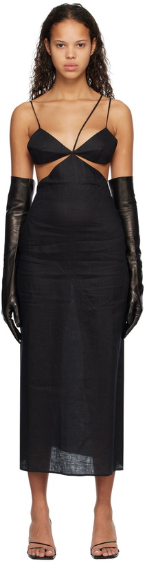 Photo: Subtle Le Nguyen Black Cutout Maxi Dress