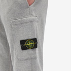 Stone Island Men's Cotton Fleece Garment Dyed Pocket Jogger in Melange Grey
