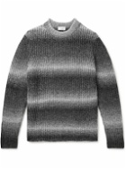 Altea - Ribbed Striped Alpaca-Blend Sweater - Gray