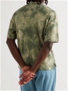 NICHOLAS DALEY - Tie-Dyed Waffle-Knit Cotton-Blend Jersey T-Shirt - Green