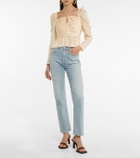 Ulla Johnson Mirelle ruched satin halterneck top