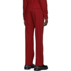 Valentino Red Plisse Trousers