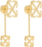 Off-White Gold Double Arrow Earrings