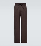 Dolce&Gabbana Cotton and silk poplin sweatpants