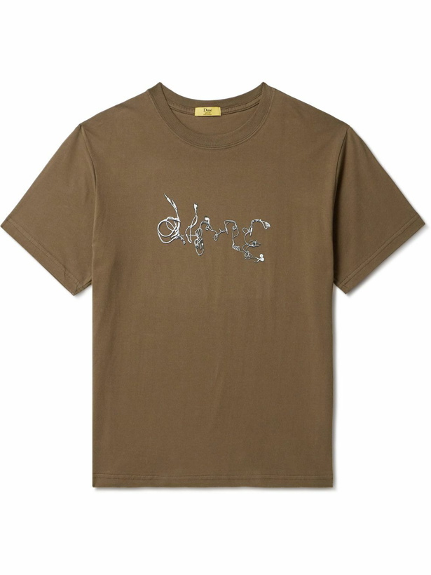 Photo: DIME - Tangle Logo-Print Cotton-Jersey T-Shirt - Brown