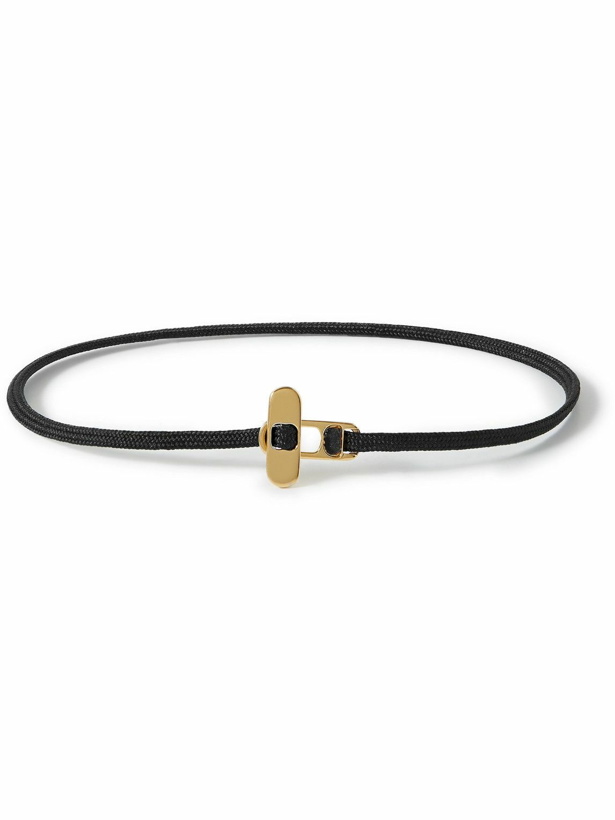 Photo: Miansai - Metric Rope and Gold Vermeil Bracelet - Black