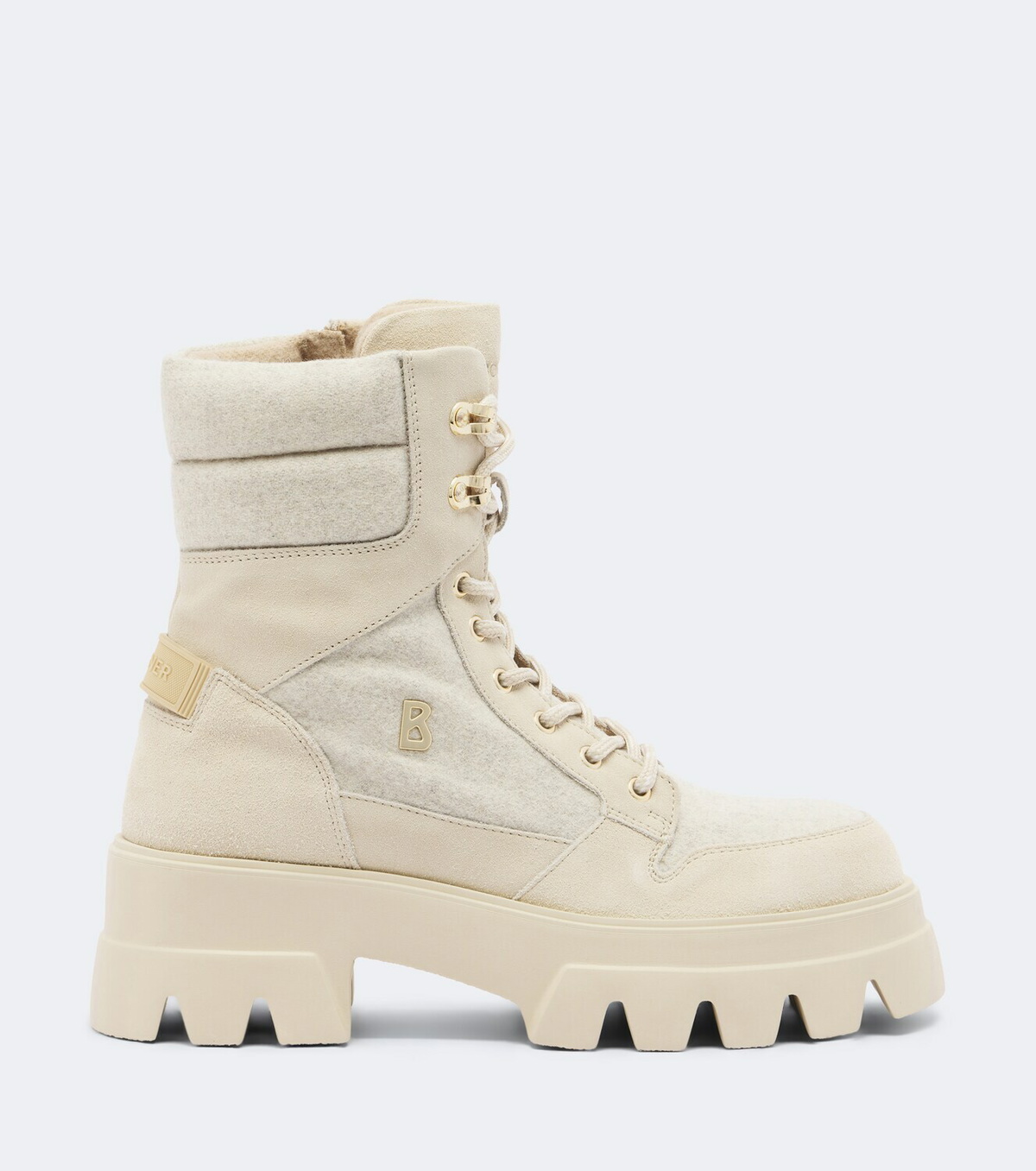 Bogner Sapporo suede-trimmed lace-up boots
