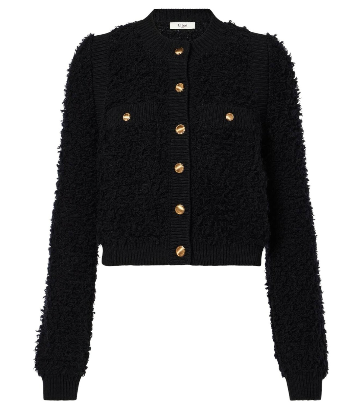 Chloe Cropped Tweed Blazer In Pink main image 1