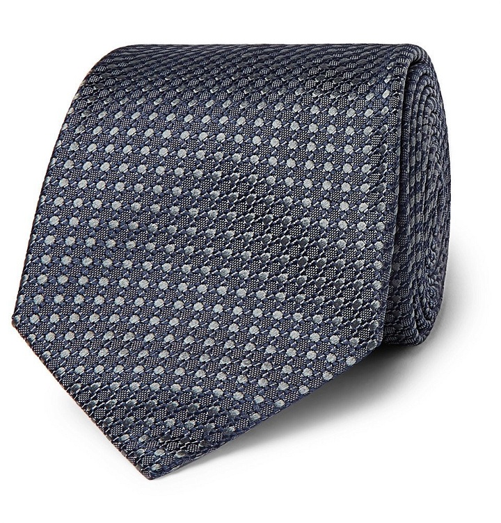 Photo: Brioni - 8.5cm Silk-Jacquard Tie - Gray