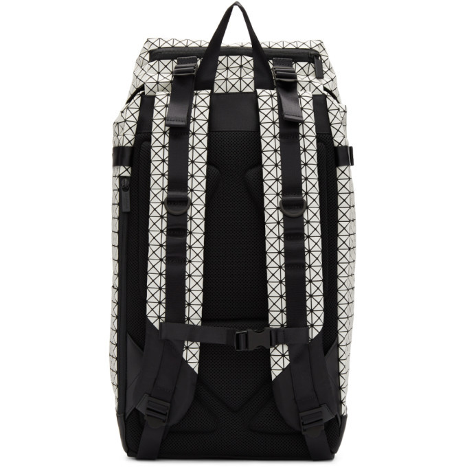 Bao Bao Issey Miyake White and Black Hiker Backpack Bao Bao