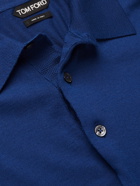 TOM FORD - Cashmere and Silk-Blend Polo Shirt - Blue