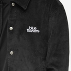 Blue Flowers Men's Levitation Corduroy Jacket in Black