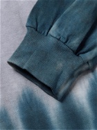 FLAGSTUFF - Logo-Print Tie-Dyed Cotton-Jersey T-Shirt - Gray