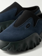 Oakley Factory - Brain Dead Chop Saw Logo-Embellished Mesh and Suede Slip-On Sneakers - Black