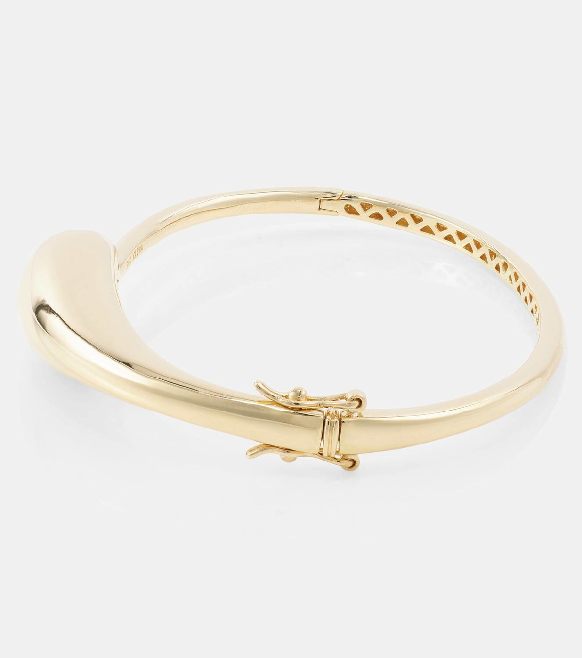 Mateo Water Droplet 14kt gold bangle with diamond