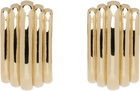 ANINE BING Gold Chunky Ribbed Earrings