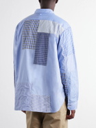 Junya Watanabe - Patchwork Cotton-Poplin Shirt - Blue